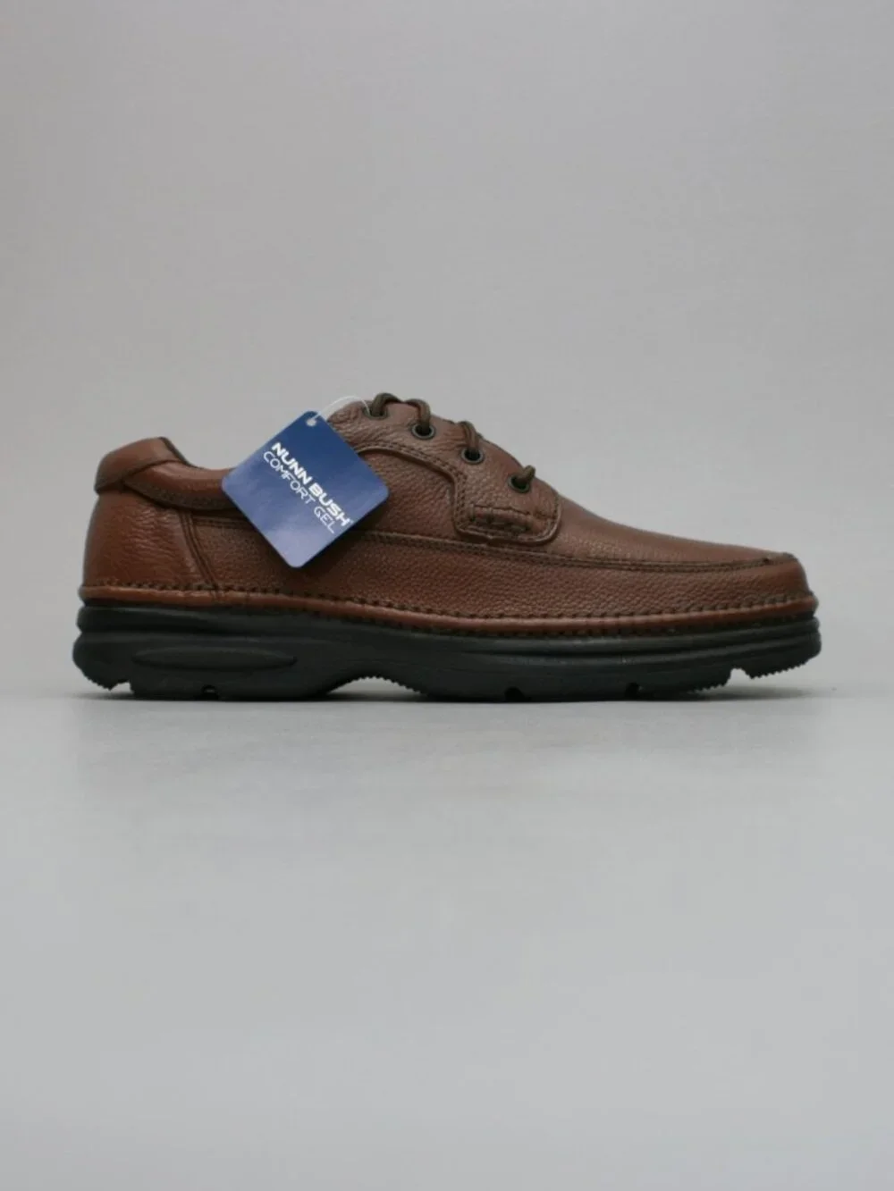 Nunn Bush Men's 12 W Wide Cameron Brown Comfort Gel Moc-toe Dress Shoes 83890-64